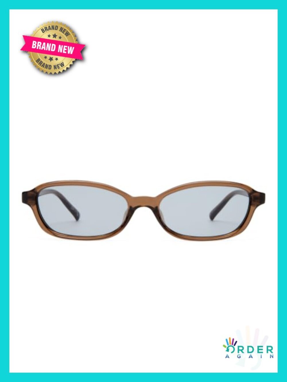 Oval Sunglasses Lightweight Polycarbonate Full-Frame Scratch Resistant Everyday - Picture 3 of 4